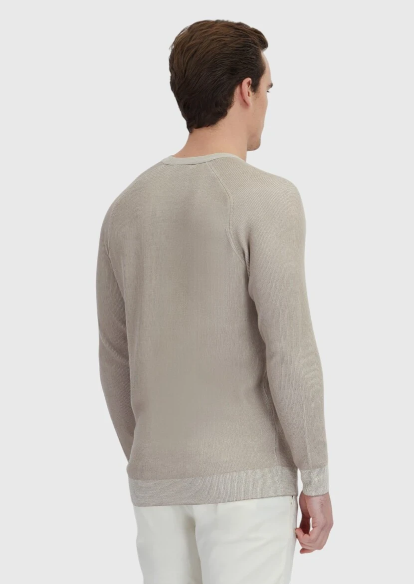 Beige Knitwear Sweatshirt - 5