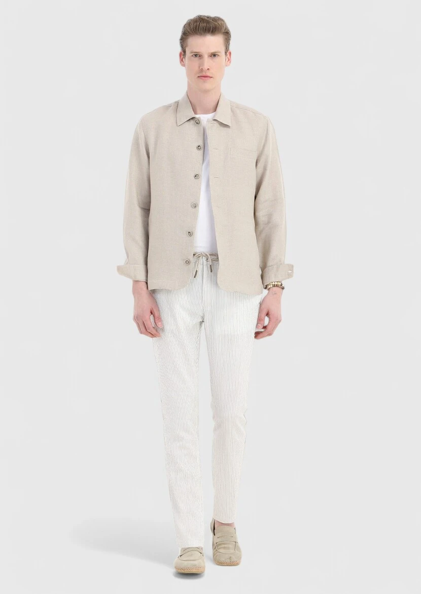 Beige Overshirt - 1