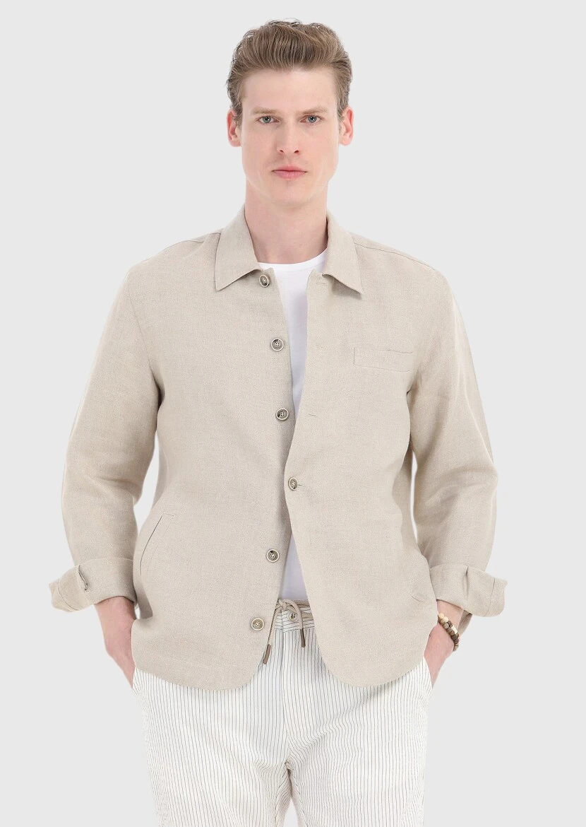 Beige Overshirt - 2
