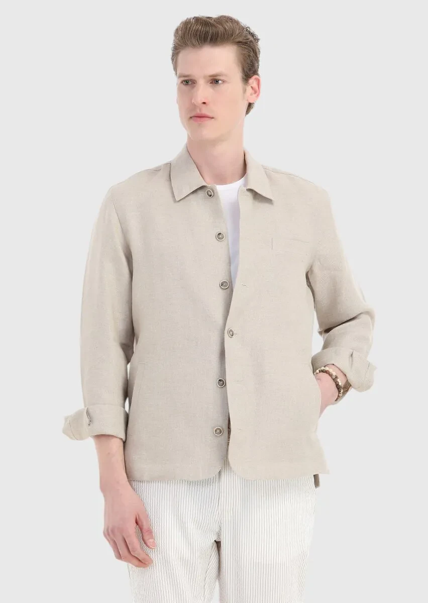 Beige Overshirt - 4
