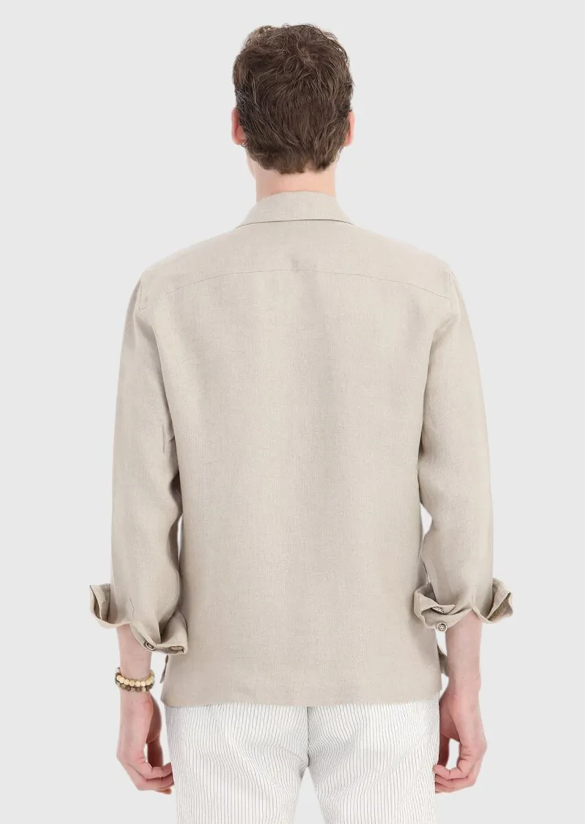 Beige Overshirt - 7