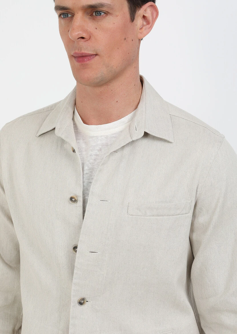 Beige Overshirt - 4