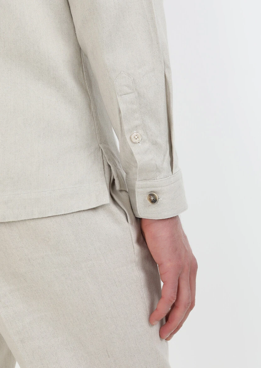 Beige Overshirt - 7