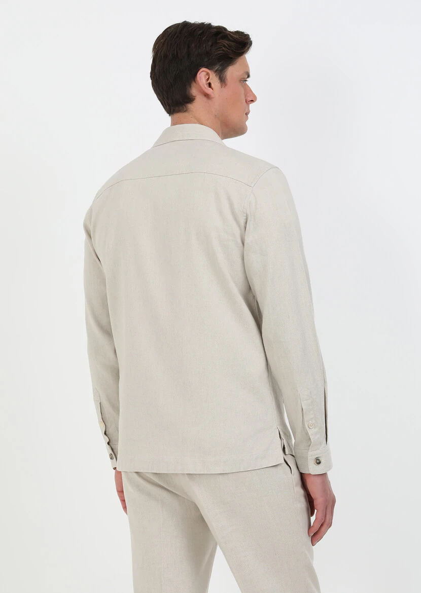 Beige Overshirt - 9