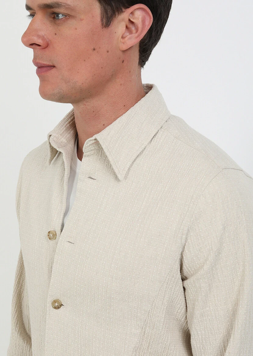 Beige Overshirt - 4