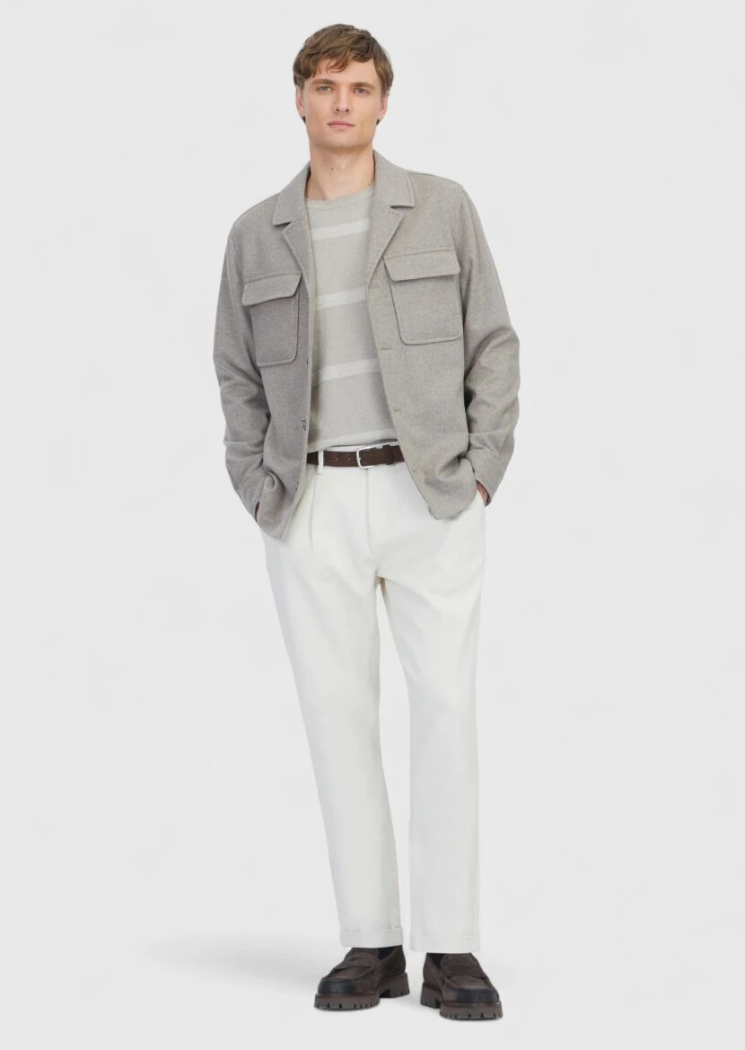 Beige Overshirt - RAMSEY