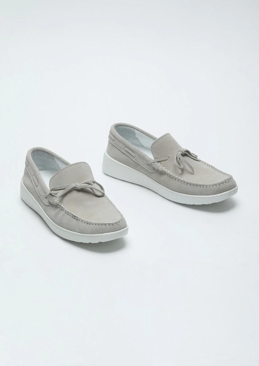Beige Suede Casual Loafer - 3