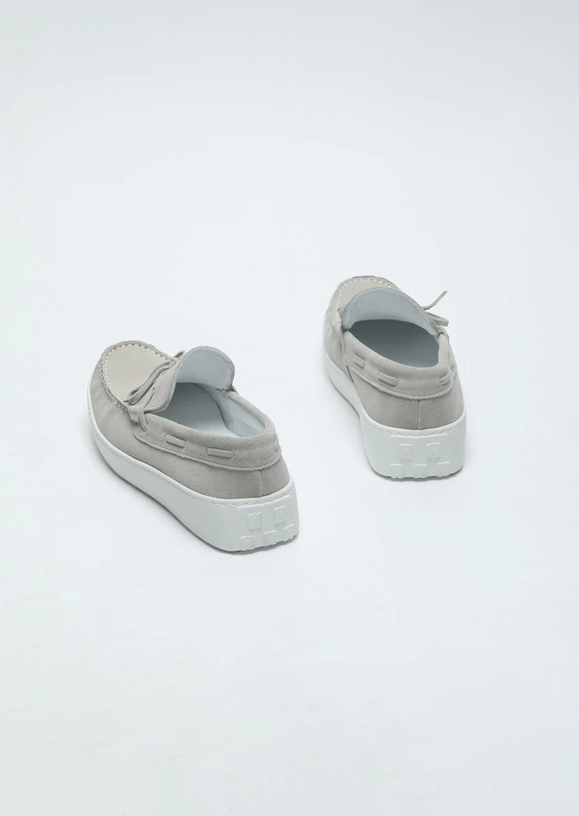 Beige Suede Casual Loafer - 5