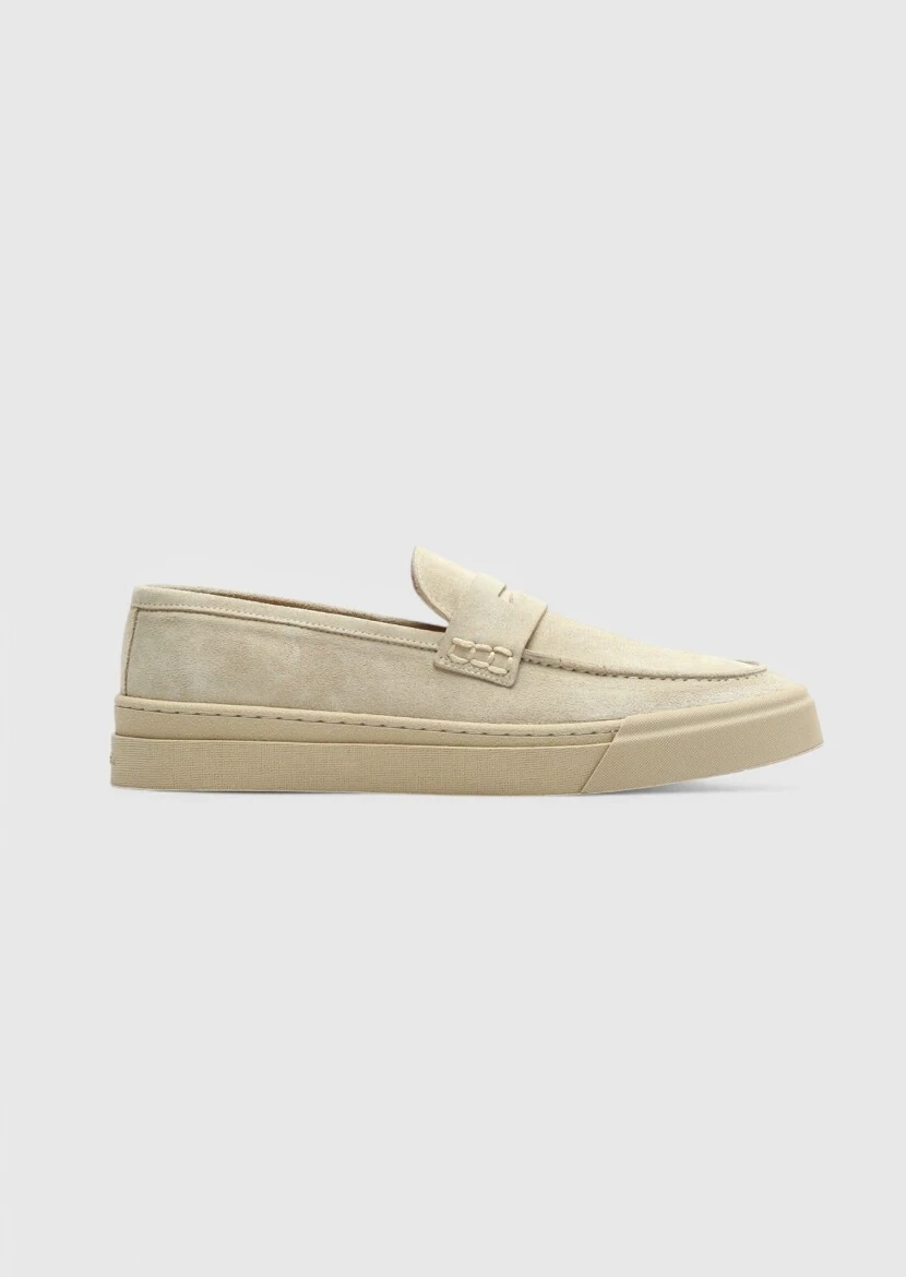 Beige Suede Casual Loafer - RAMSEY