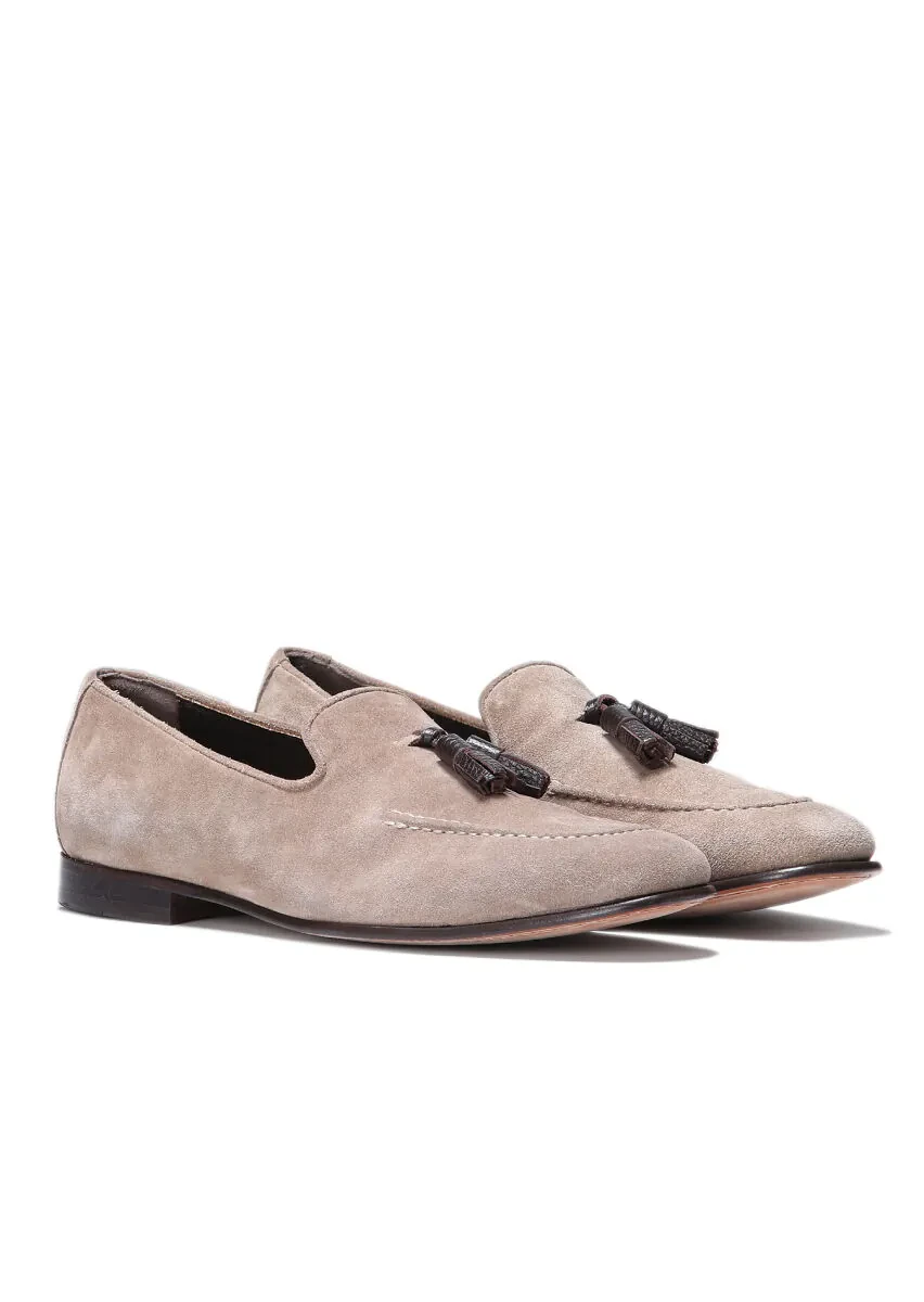 Beige Suede Classical Loafer - 2