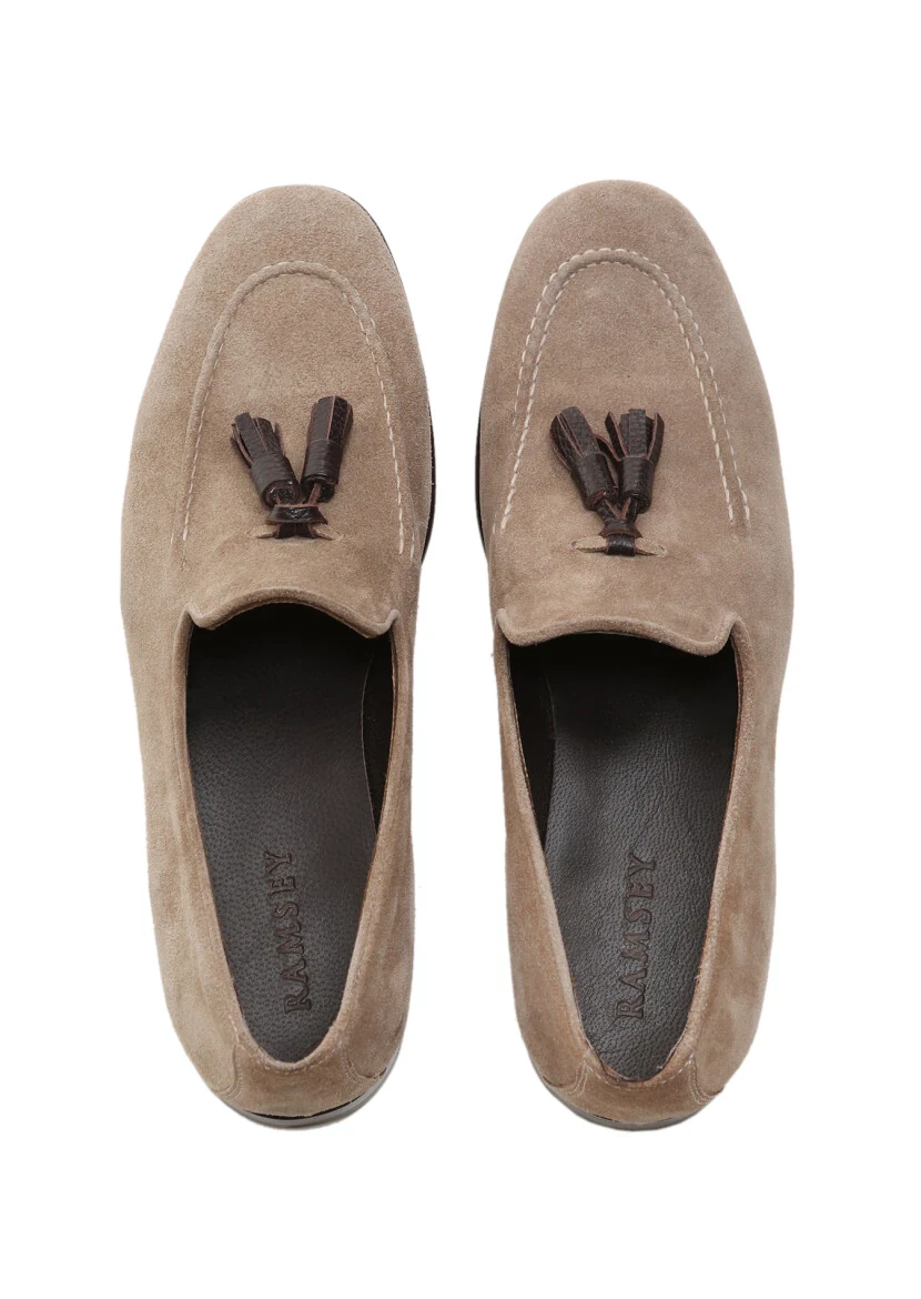Beige Suede Classical Loafer - 5