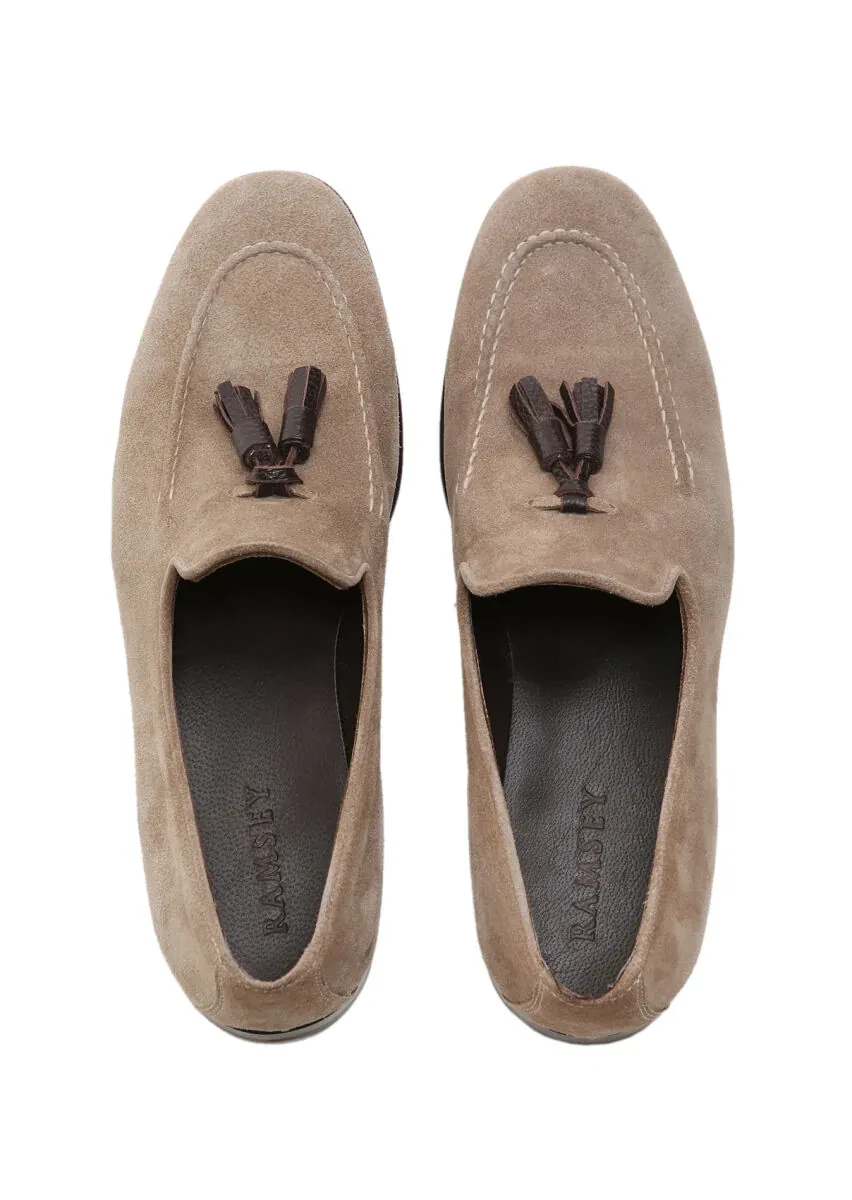 Beige Suede Classical Loafer - 5