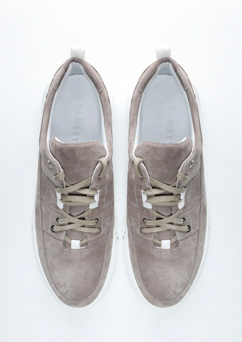 Beige Suede Sneaker - 5