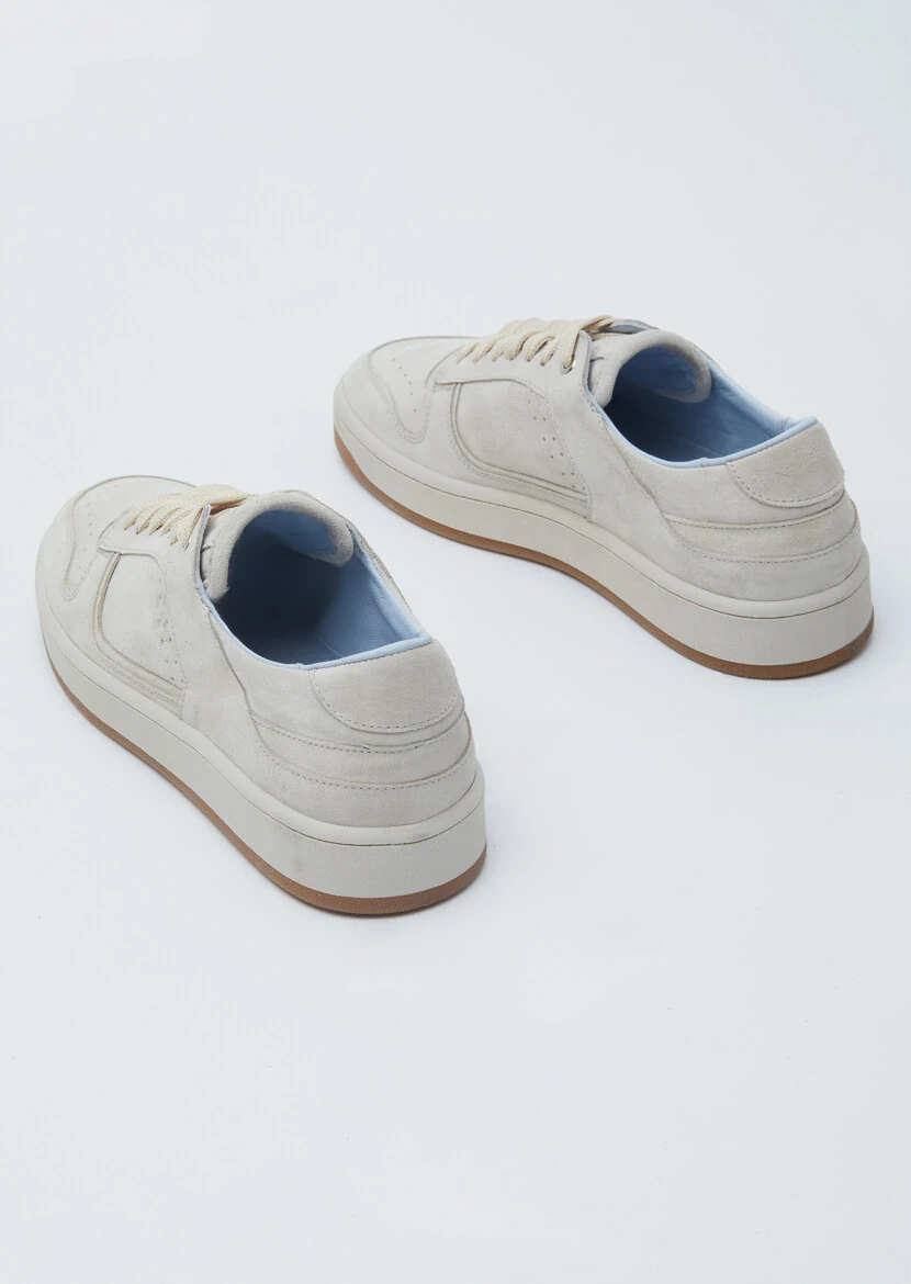 Beige Suede Sneaker - 5