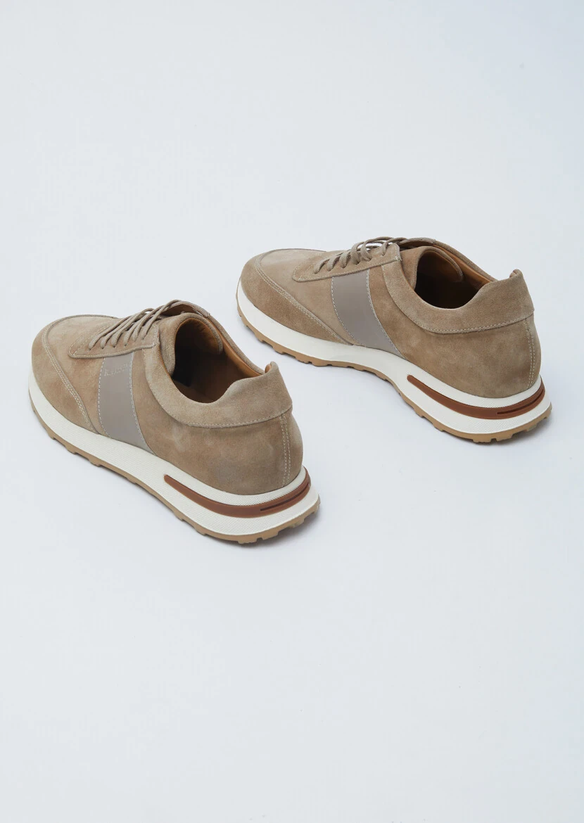 Beige Suede Sneaker - 5