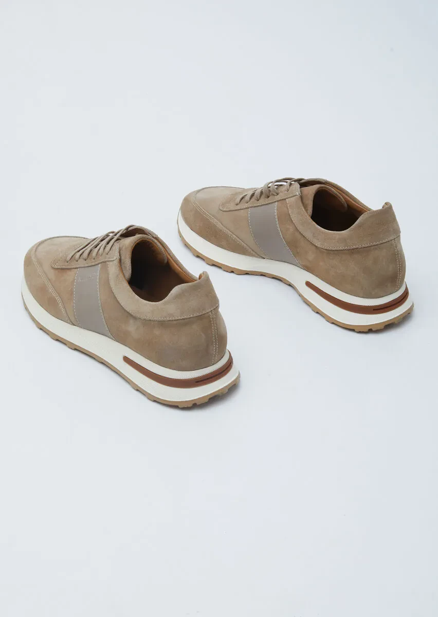 Beige Suede Sneaker - 5