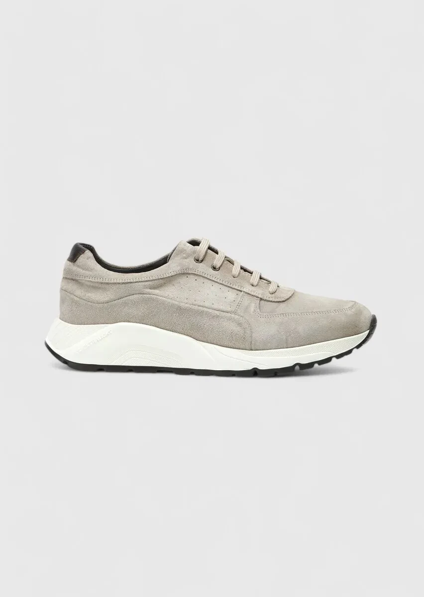 Beige Suede Sneaker - 1