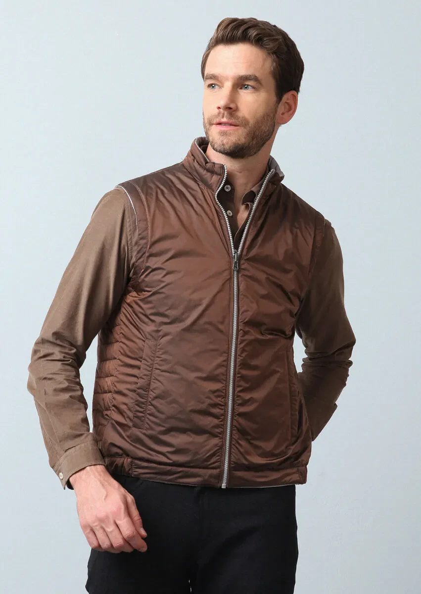 Bej Regular Fit Dik Yaka Casual Dokuma Mont - 3