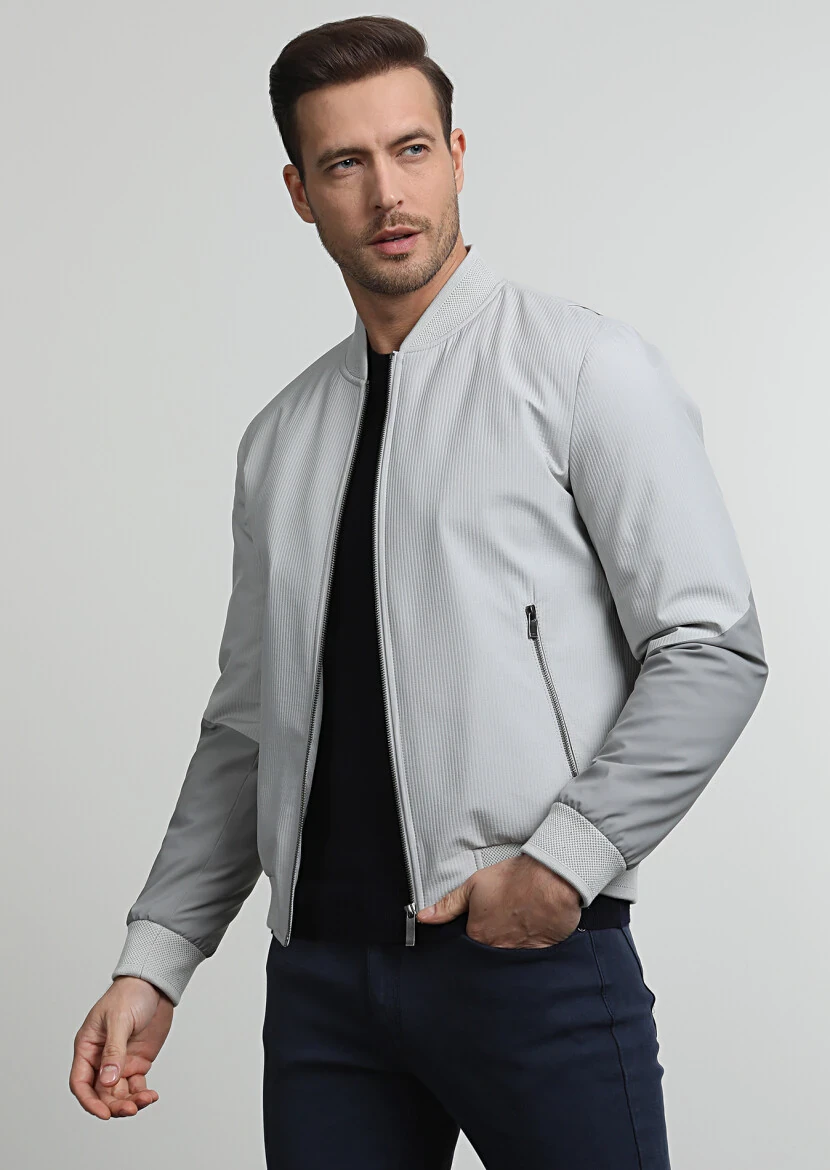 Bej Regular Fit Dik Yaka Casual Dokuma Mont - RAMSEY