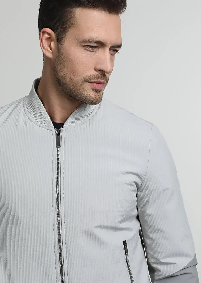 Bej Regular Fit Dik Yaka Casual Dokuma Mont - 2