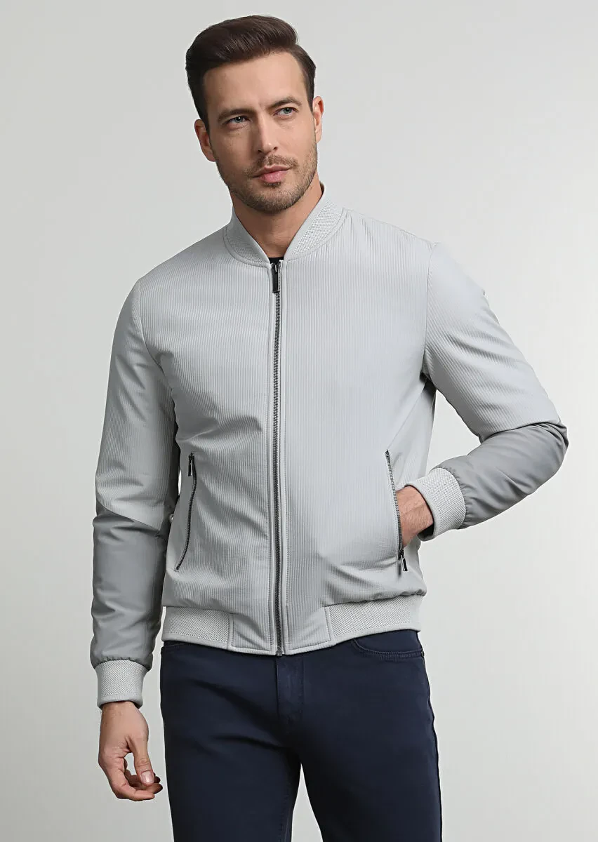 Bej Regular Fit Dik Yaka Casual Dokuma Mont - 3