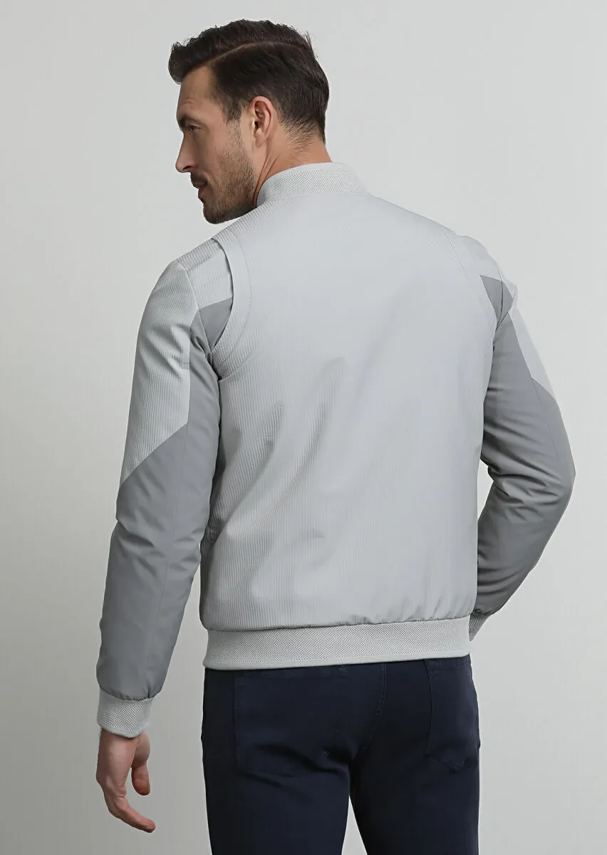 Bej Regular Fit Dik Yaka Casual Dokuma Mont - 4