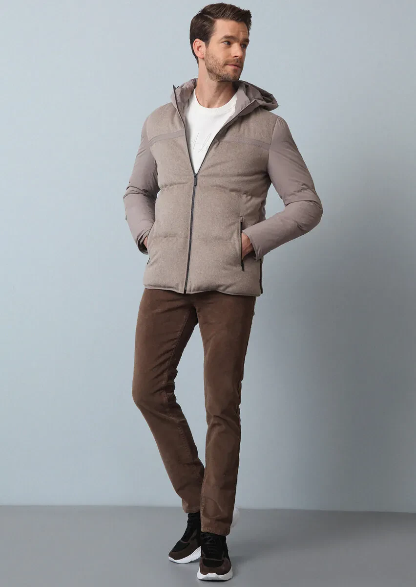 Bej Regular Fit Kelebek Yaka Casual Dokuma Kaban - 2