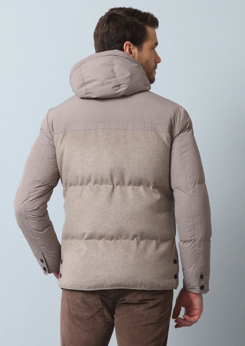 Bej Regular Fit Kelebek Yaka Casual Dokuma Kaban - 5