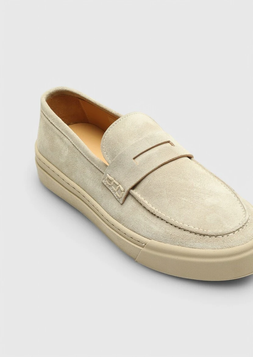 Bej Süet Casual Loafer - RAMSEY
