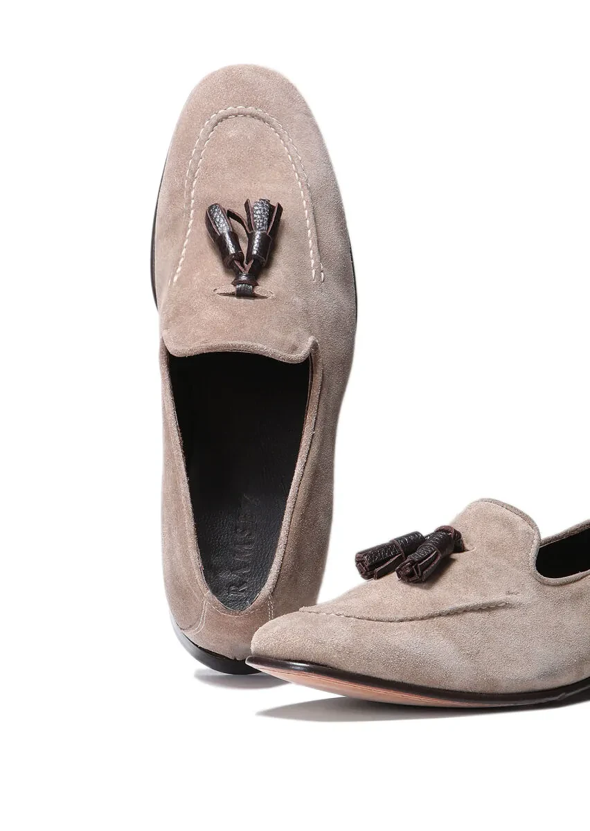 Bej Süet Klasik Loafer - 3