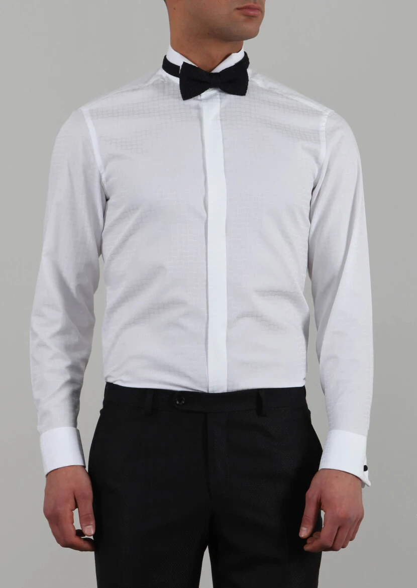 Beyaz %100 Pamuk Gömlek - 1