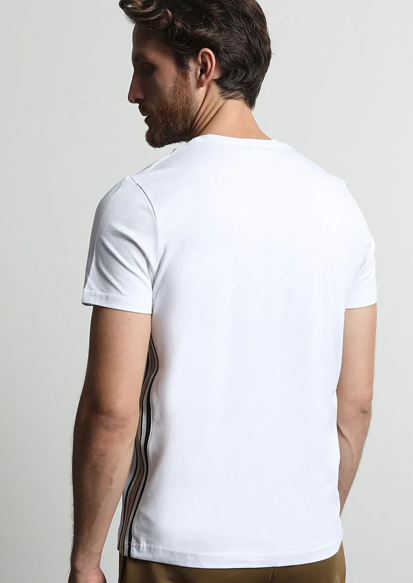 Beyaz %100 Pamuk T-Shirt - 5