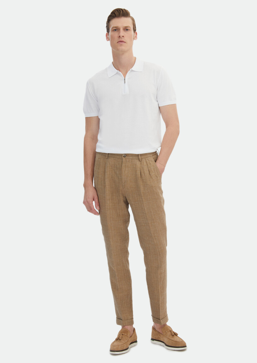 Beyaz Bisiklet Yaka Düz Örgü %100 Pamuk Triko 