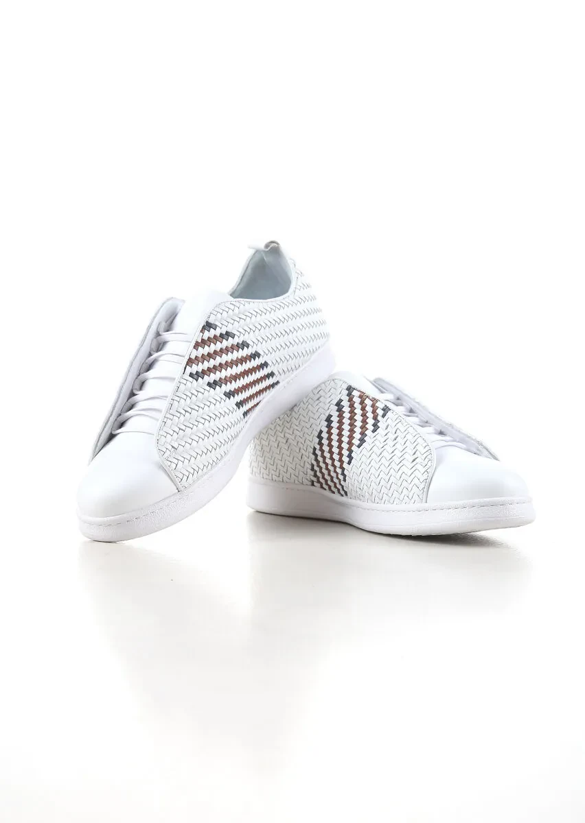 Beyaz Deri Spor Ayakkabı - 2