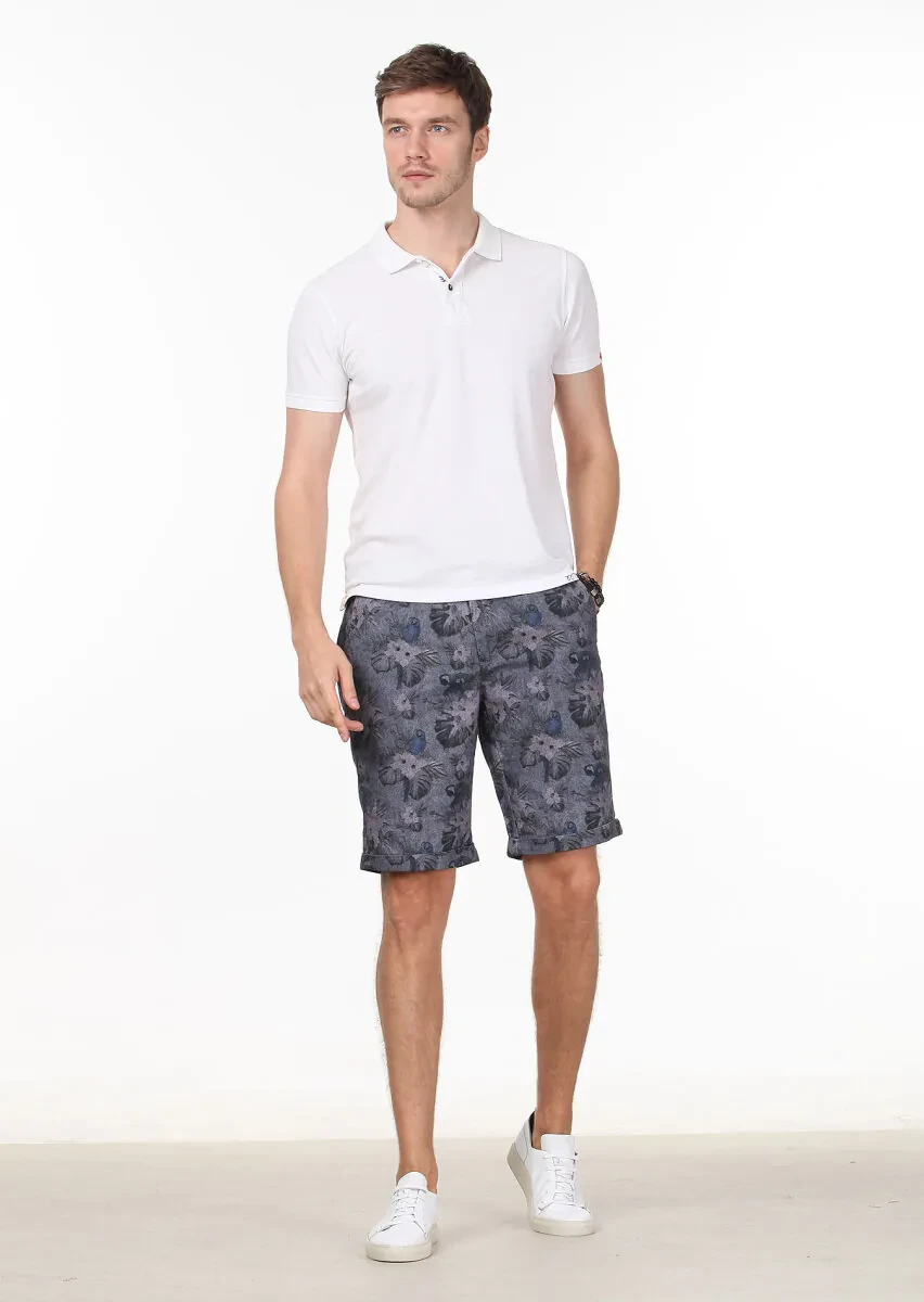 Beyaz Düz Polo Yaka %100 Pamuk T-Shirt - 3