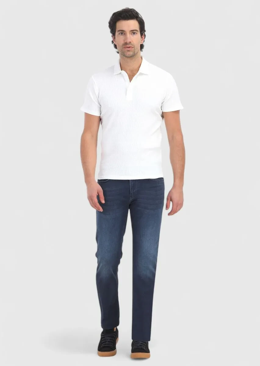 Beyaz Polo Yaka T-Shirt - 1