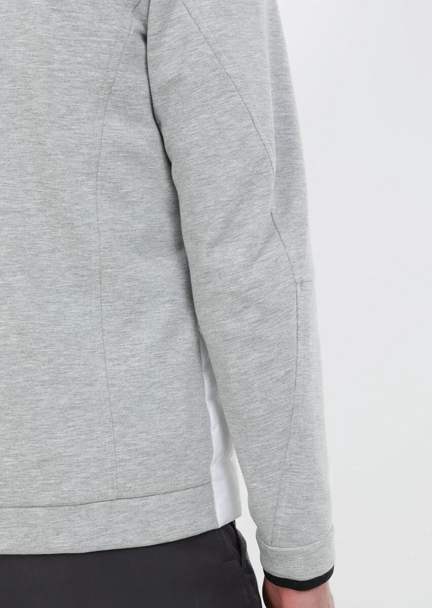 Beyaz Regular Fit Dik Yaka Denim Dokuma Mont - 6