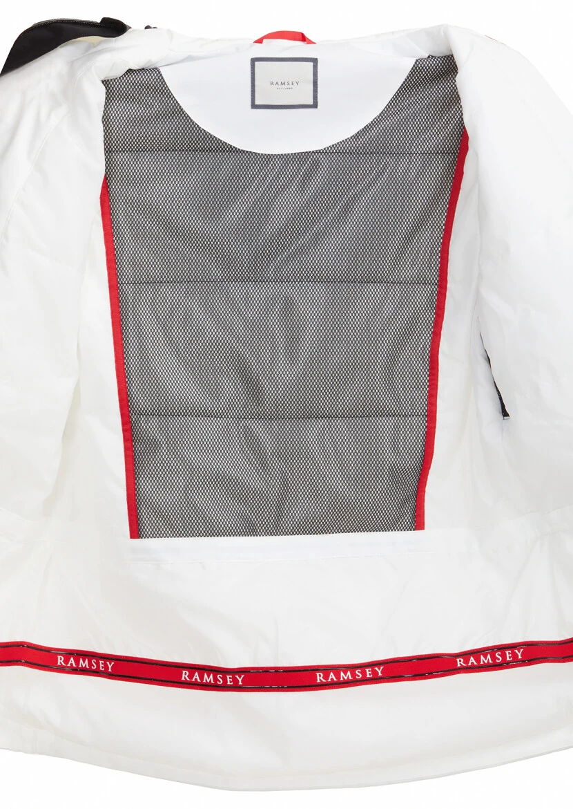 Beyaz Regular Fit Kapüşonlu Casual Dokuma Kaban - 8