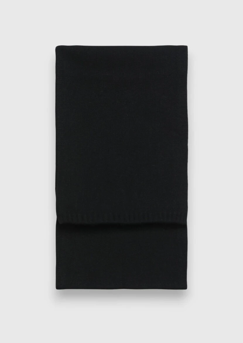 Black %100 Kaşmir Scarf - 1