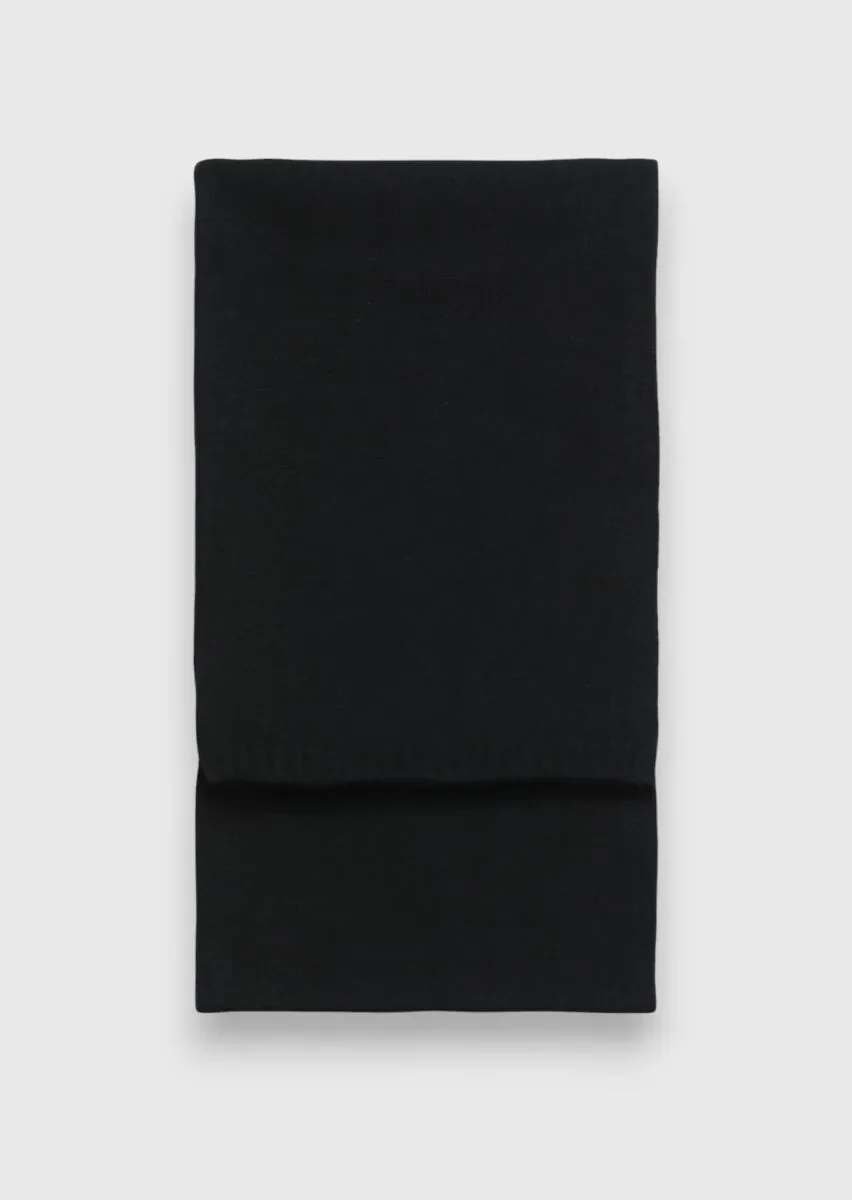 Black %100 Kaşmir Scarf - 1
