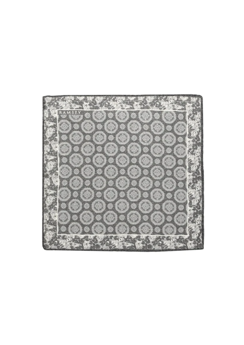 Black %100 Yün Handkerchief - RAMSEY