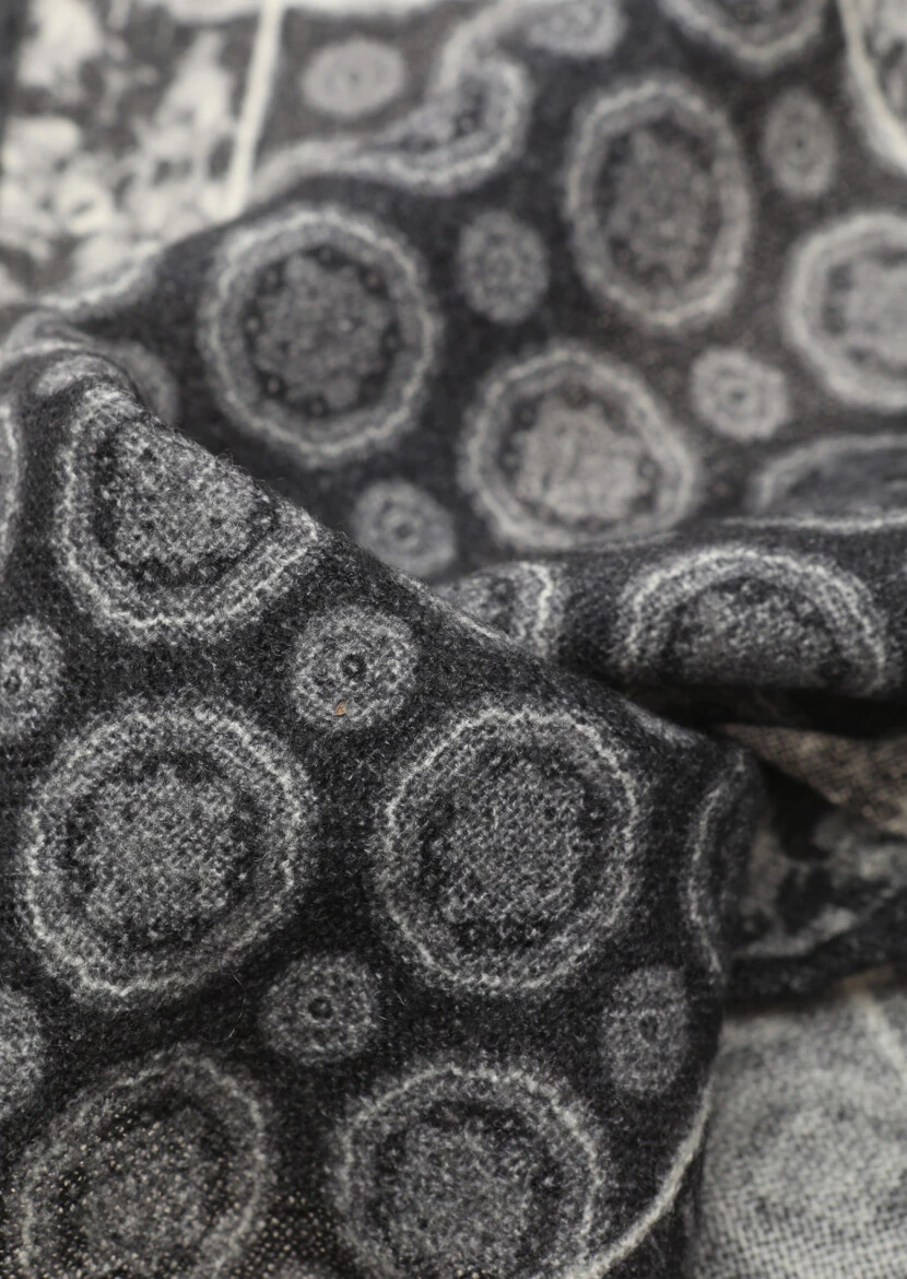 Black %100 Yün Handkerchief - RAMSEY