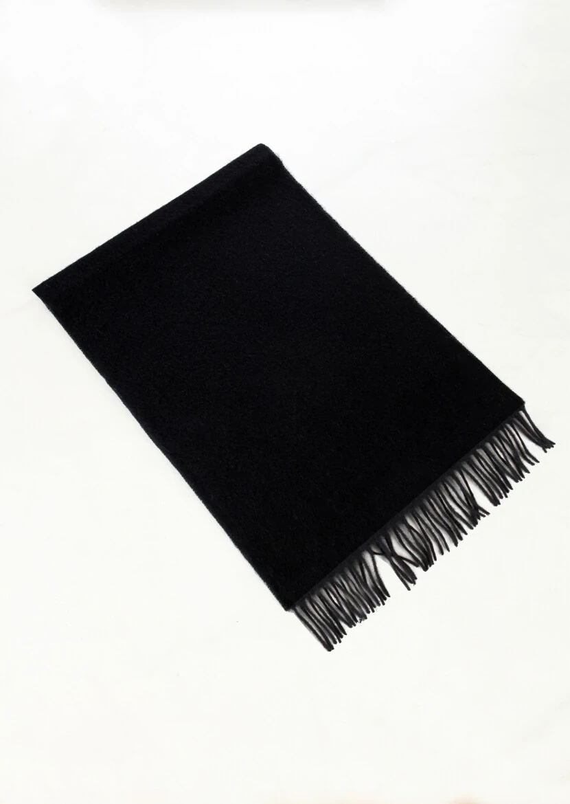 Black %100 Yün Scarf 
