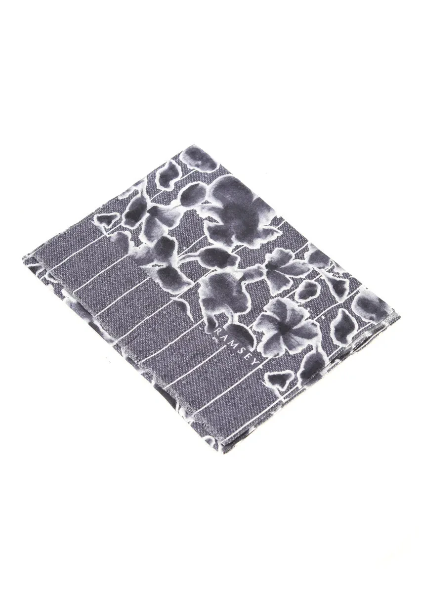 Black %100 Yün Scarf - 1