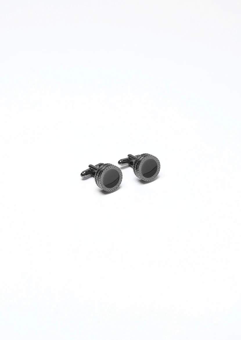 Black Brass Cuff Link - 1