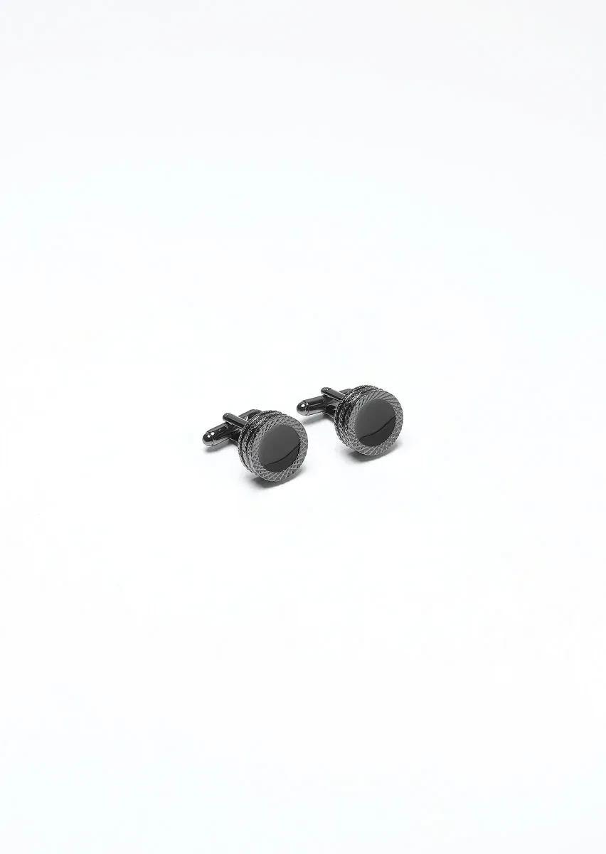 Black Brass Cuff Link - 1