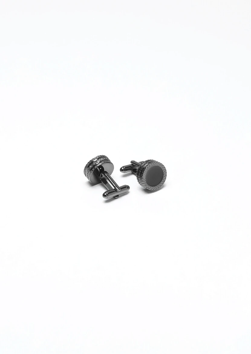 Black Brass Cuff Link - 2