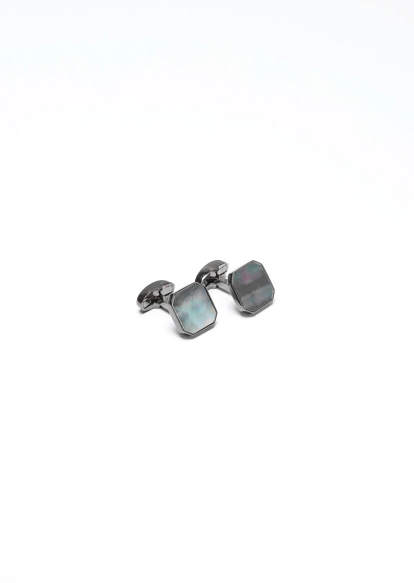 Black Brass Cuff Link - 1