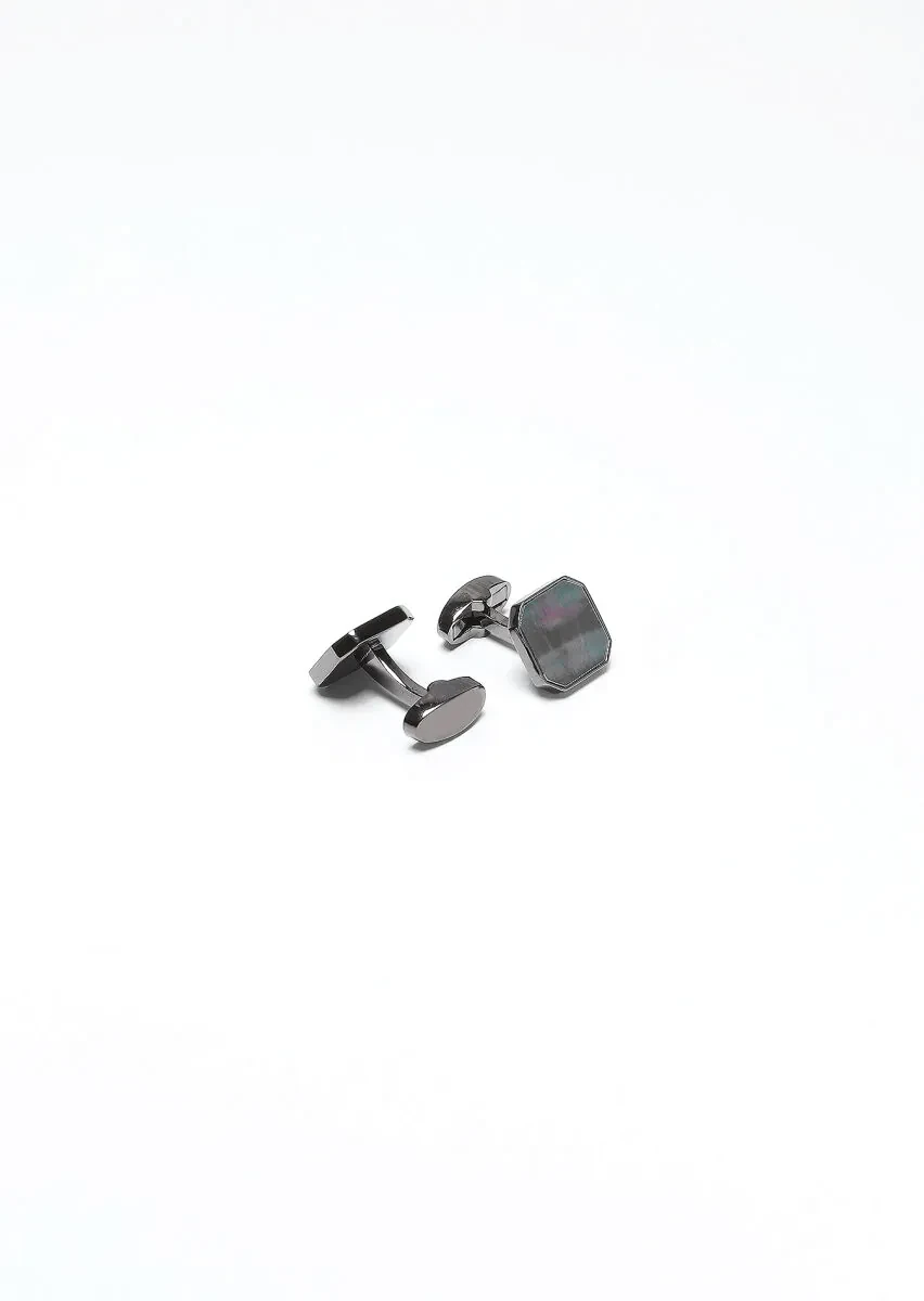 Black Brass Cuff Link - 2