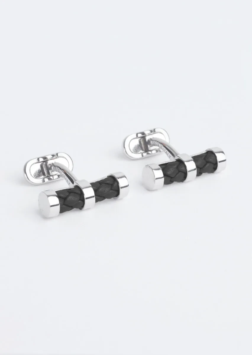 Black Brass Cuff Link - 1